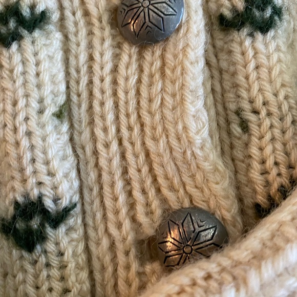 Nordic Patterned Cream Cardigan - Picture 2 of 6